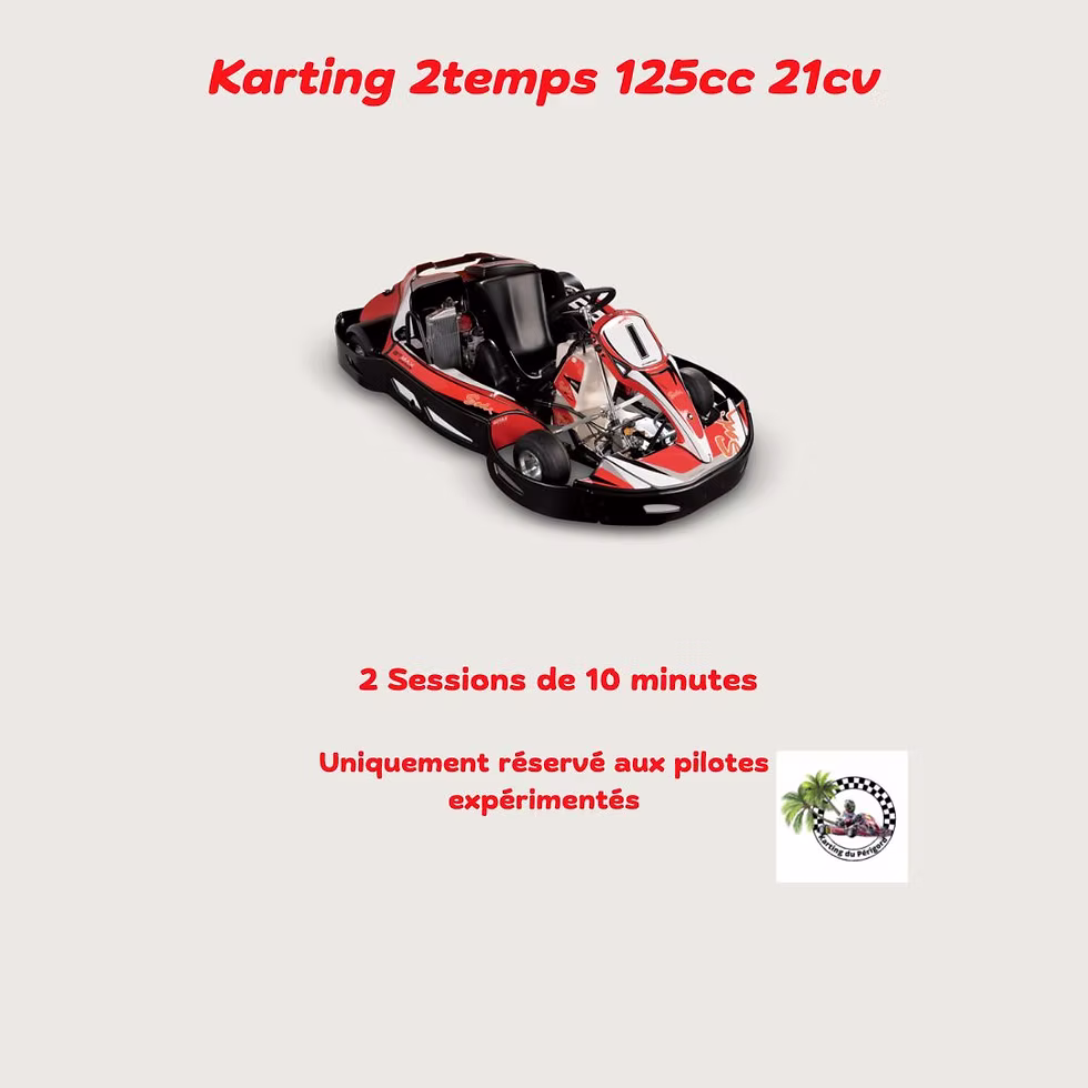 Karting 21cv 2temps - 2 Sessions de 10 minutes